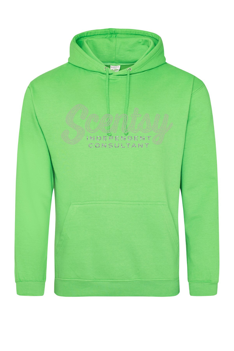 Authorized Scentsy Vendor Sparkle Lime Green Pullover Hoodie