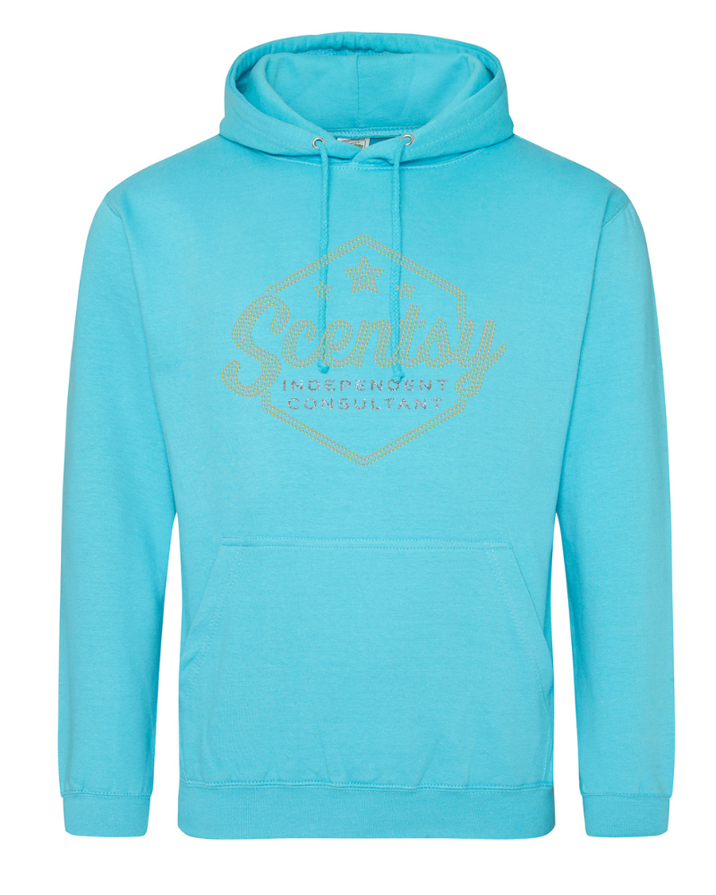 Authorized Scentsy Vendor Sparkle Turquoise surf Pullover Hoodie
