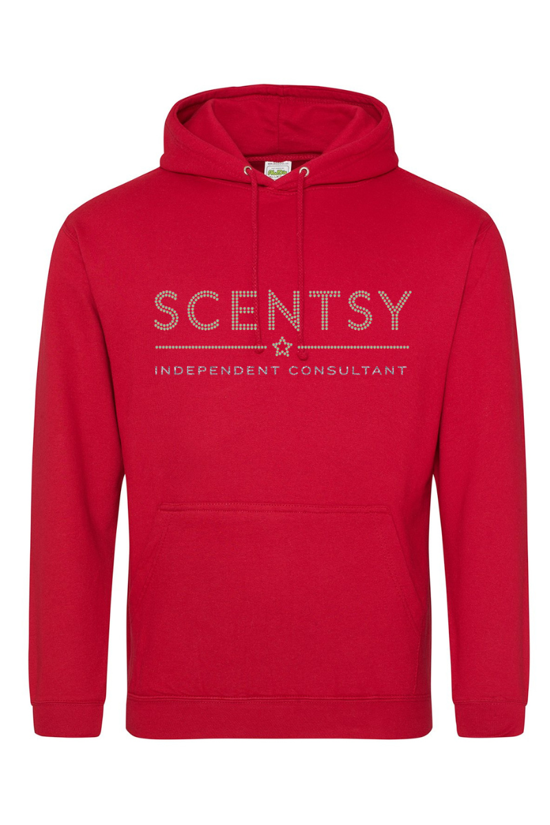 Authorized Scentsy Vendor Sparkle Fire Red Pullover Hoodie
