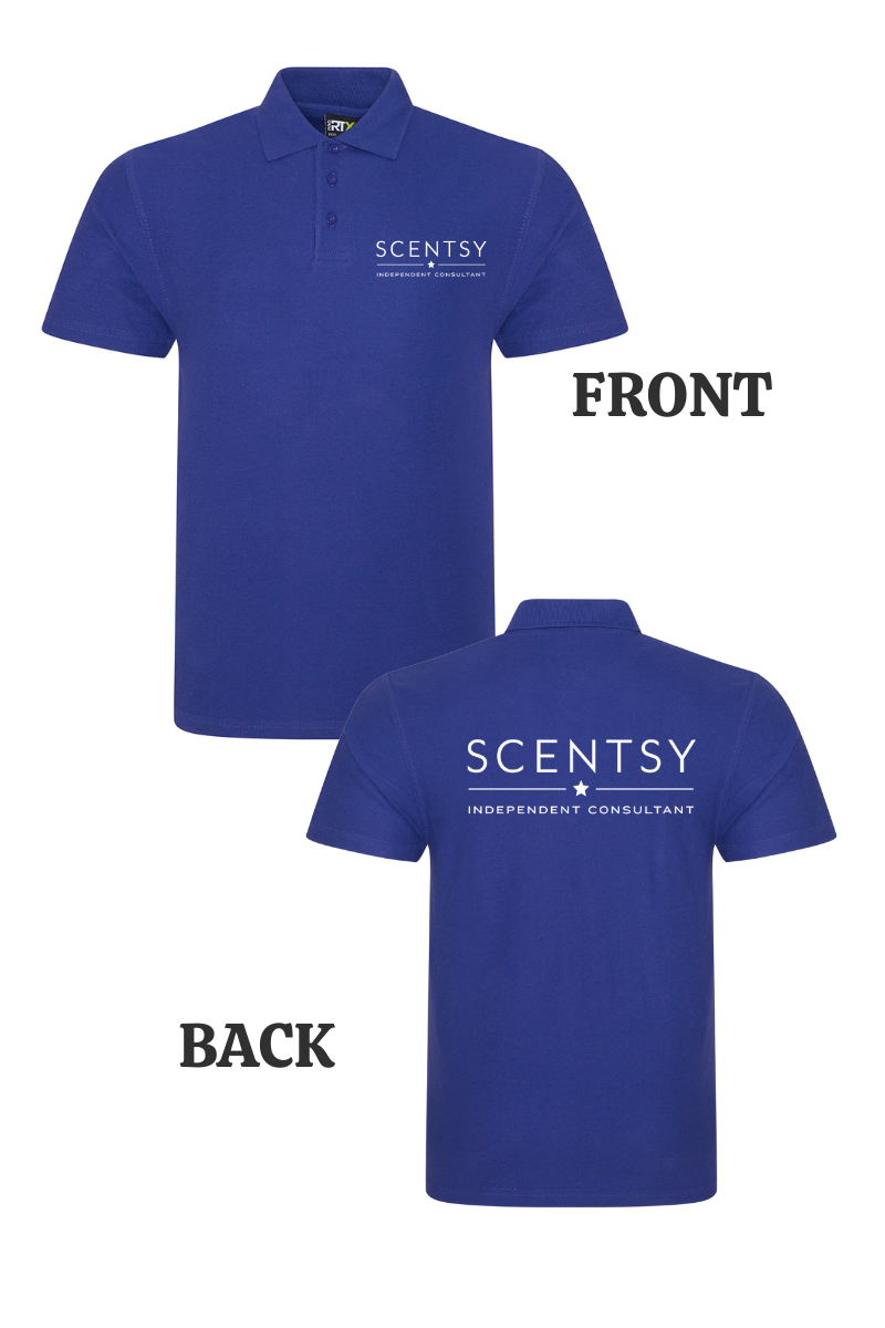 Authorized Scentsy Vendor Printed Purple Polo Top