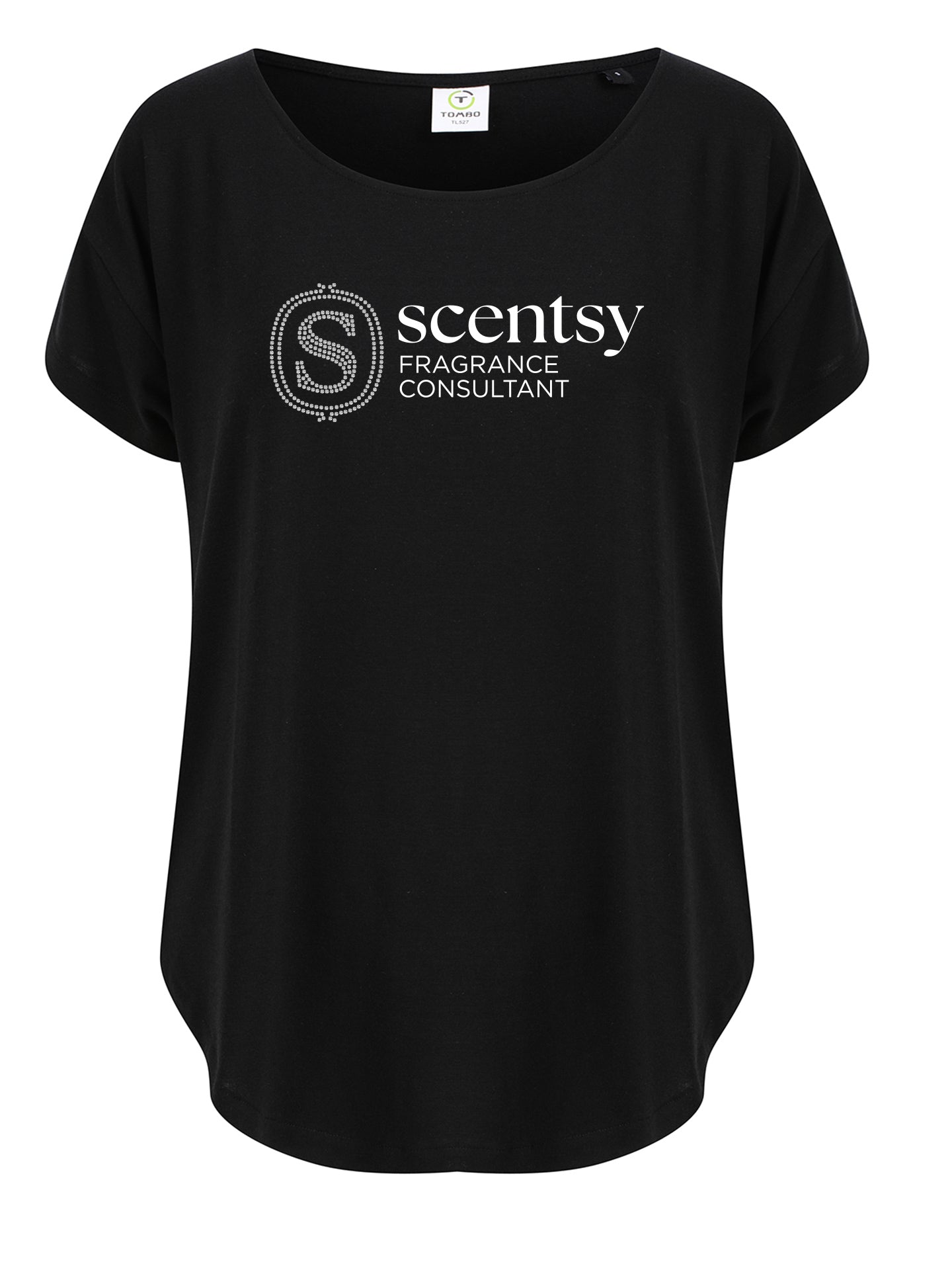 Scentsy Rhinestone Logo Scoop Neck Top