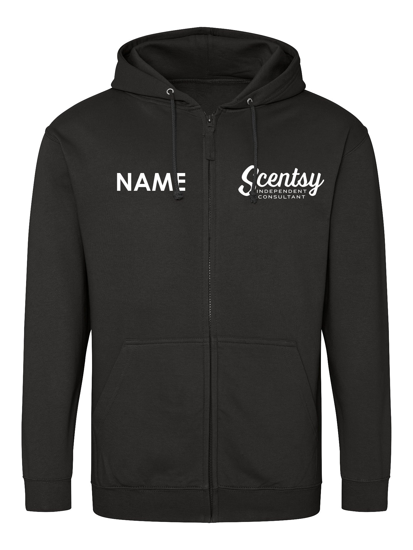 Authorized Scentsy Zipped Hoodie Rhinestone Logo - Plus Sizes (3XL-5XL)