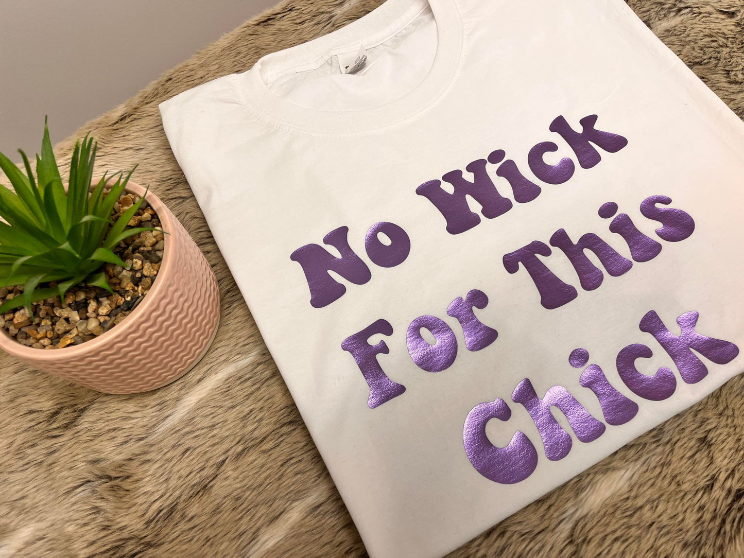 Short Sleeve White Tshirt No Wick For This Chick