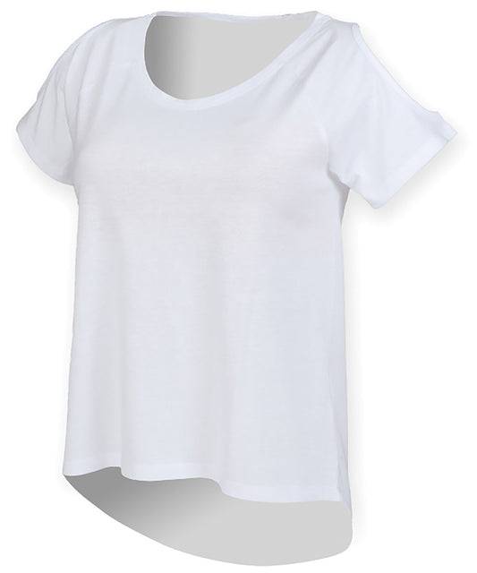 Drop Back Cold Shoulder T-Shirt