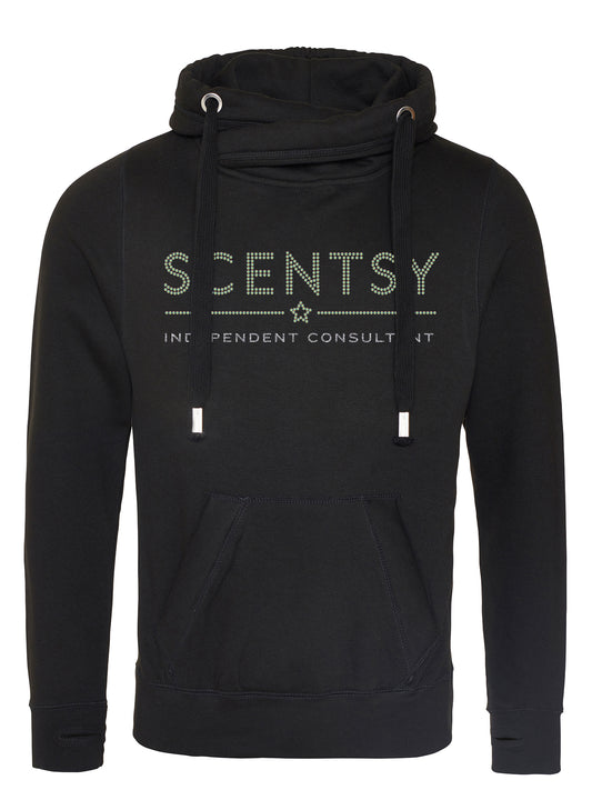 Scentsy Cross Neck Hoodie - Rhinestone Logos