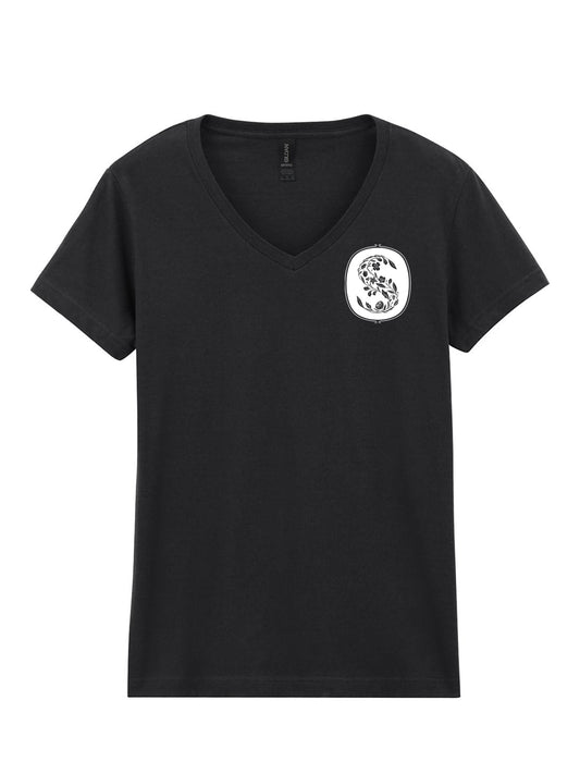 Scentsy Floral Monogram V-Neck Ladies Fitted T-Shirt
